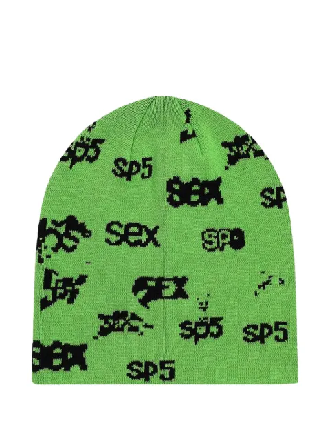 SP5DER letter-print beanie hat 
