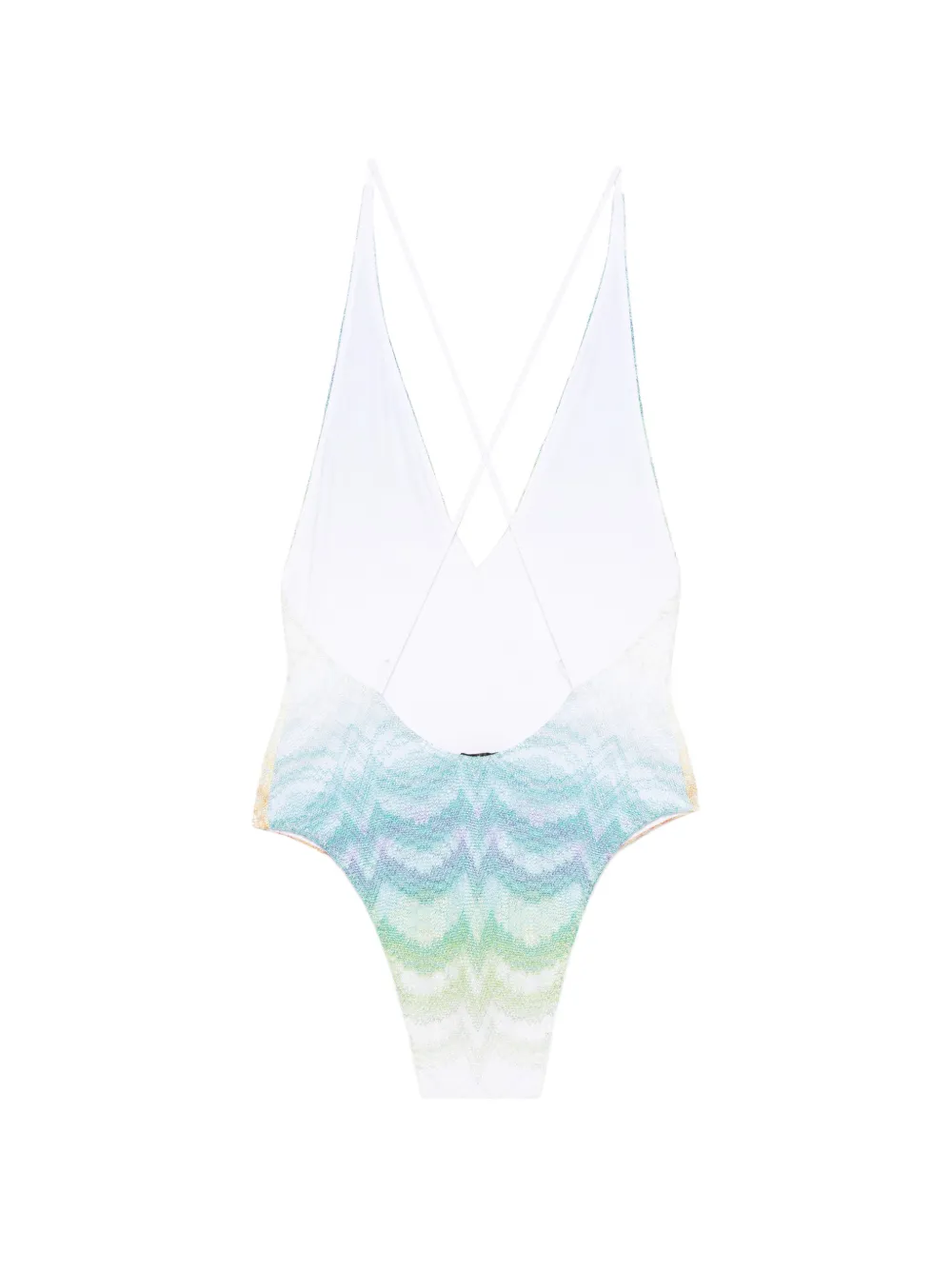  Missoni Cross-back Chevron Swimsuit - White 
