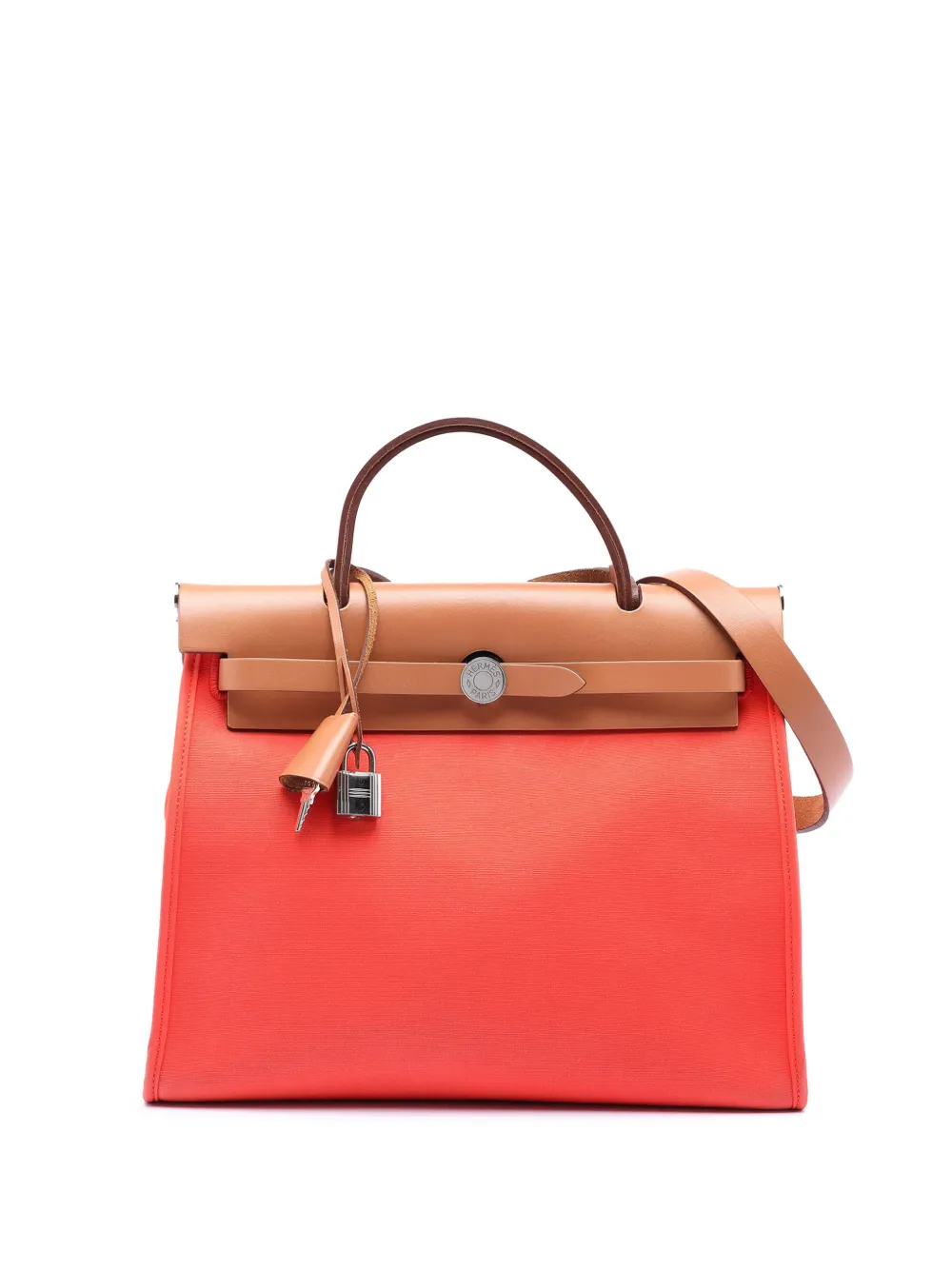 Hermès Pre-Owned 2014 Toile Herbag Zip 31 satchel - Arancione