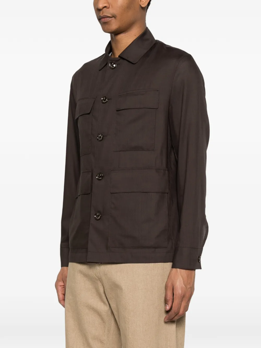  Montecore Buttoned Pocket Jacket - Brown 