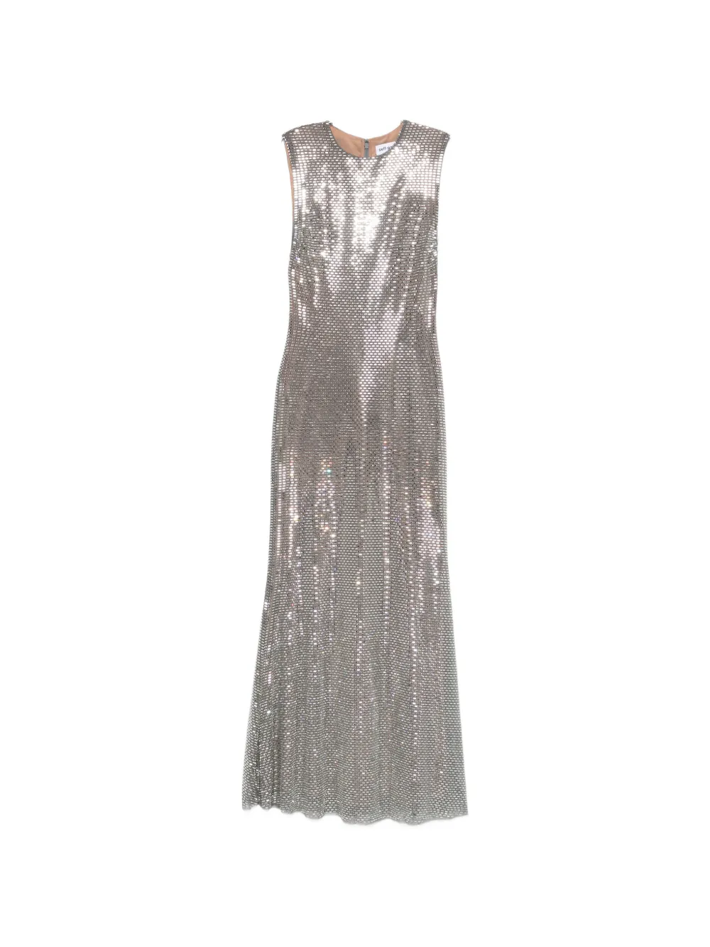 Self-Portrait sleeveless maxi dress - Argento