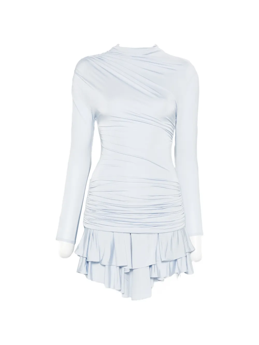 Self-Portrait ruffled mini dress - Blu