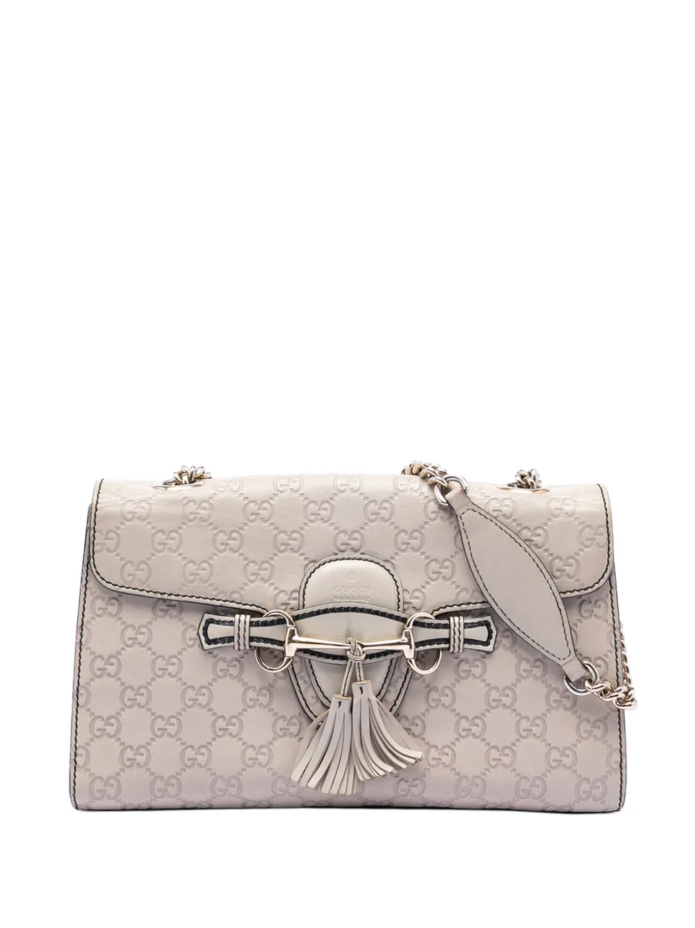 Gucci Pre-Owned 2016-2025 Medium Guccissima Emily shoulder bag - Bianco