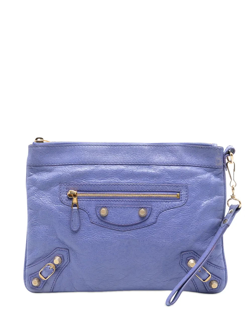 Balenciaga Pre-Owned 2013 Lambskin Motocross Giant 12 clutch bag - Viola