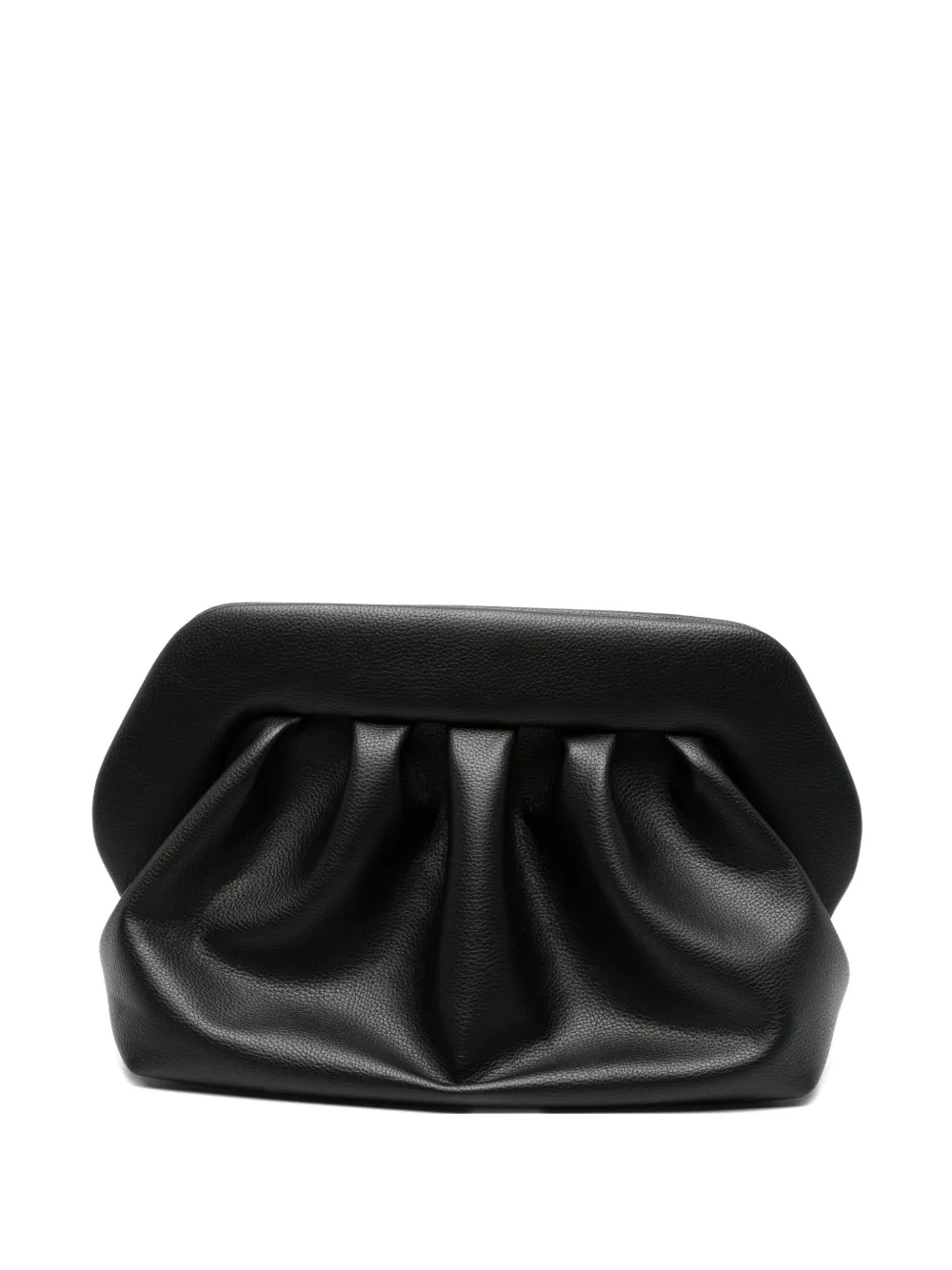 Themoirè Bios gathered clutch bag - Nero