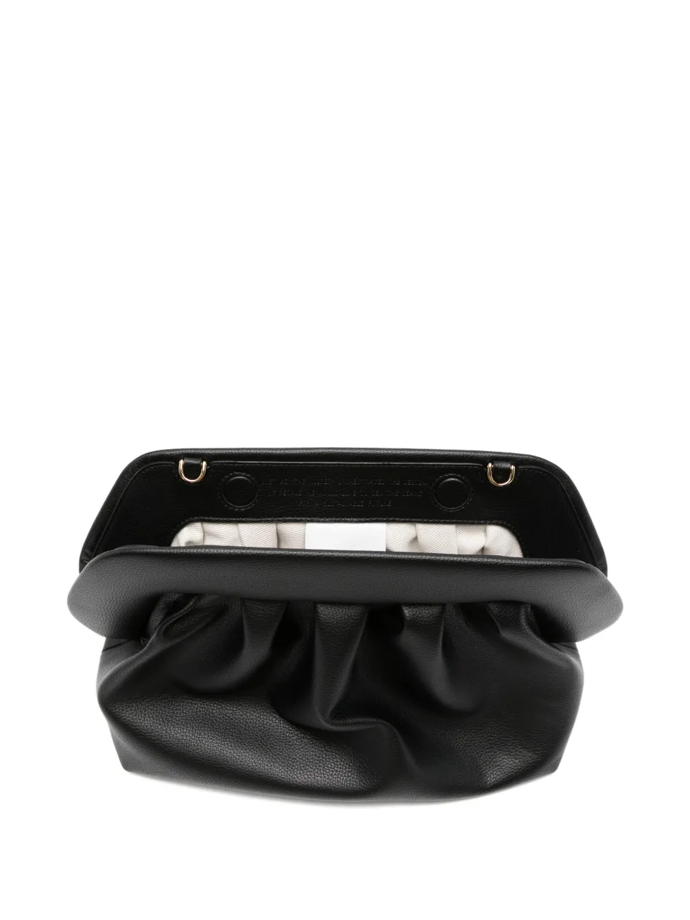 Themoirè Bios gesmockte clutch Zwart