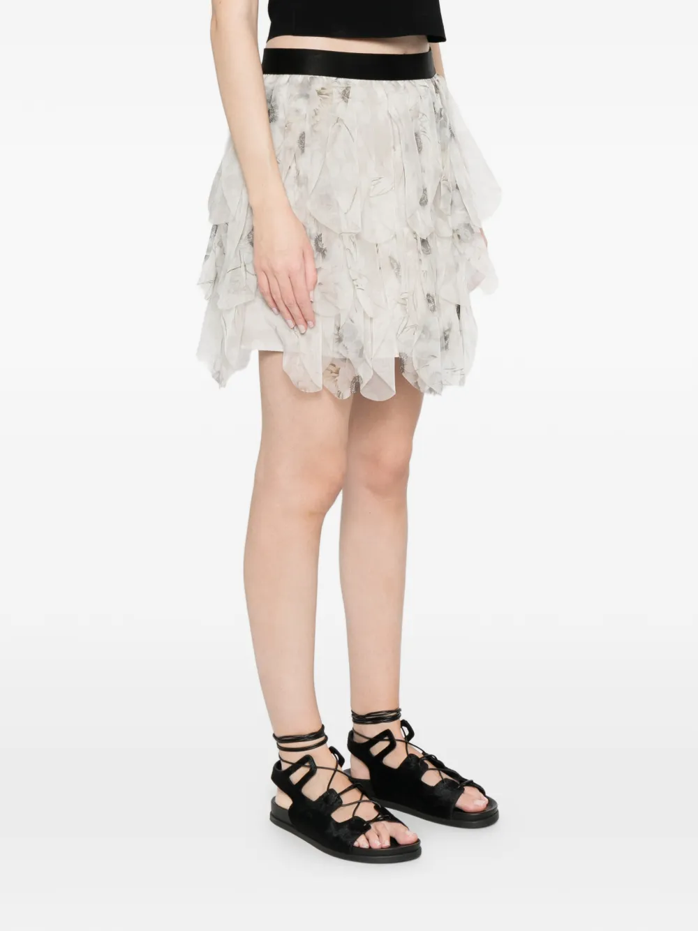  Max Mara Ruffled Mini Skirt - Neutrals 