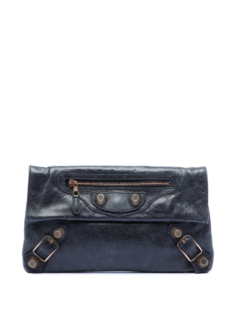 Balenciaga Pre-Owned 2005-2025 Lambskin Motocross Giant 21 Envelope clutch bag - Blu