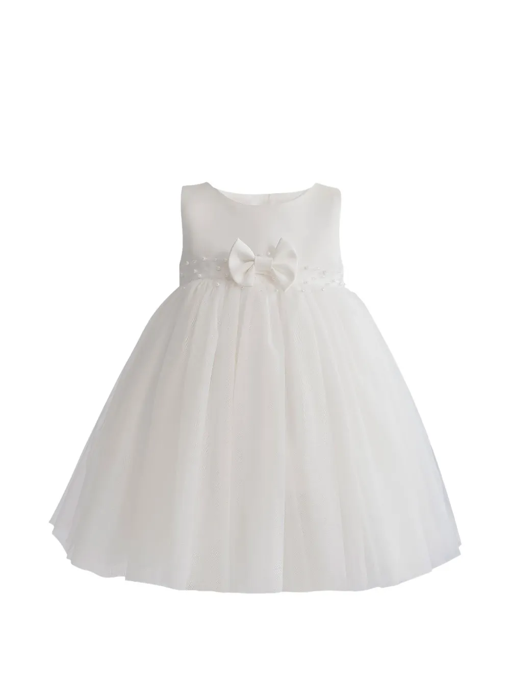 Tulleen Ovarelle bow-detail gown - Bianco
