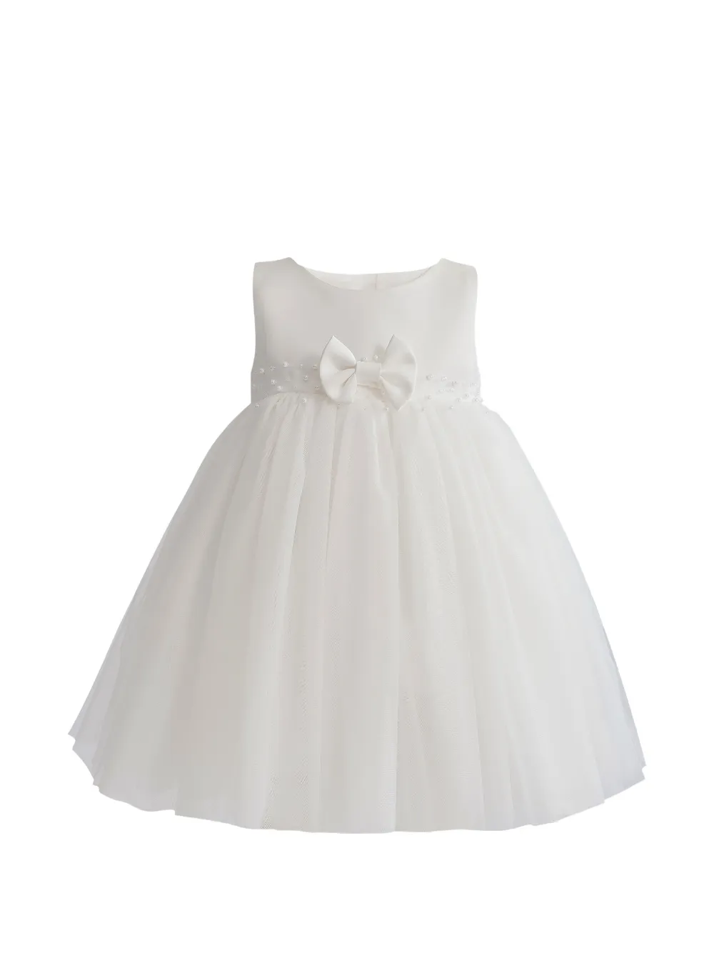 Tulleen Ovarelle bow-detail gown - Bianco