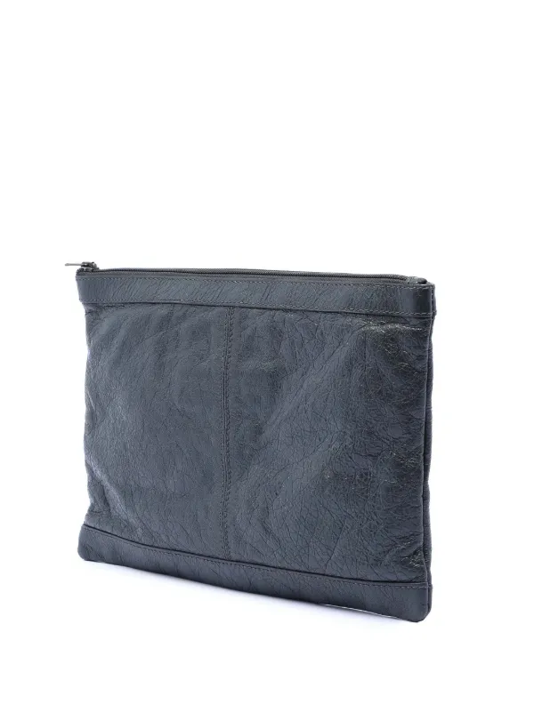 Balenciaga Pre-Owned 2017 Lambskin Motocross Classic Clip M Clutch