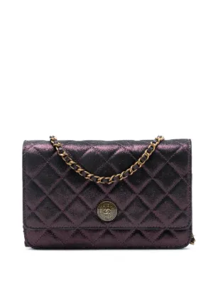 CHANEL Pre-Owned 2003-2004 Embossed Lambskin Camellia Chain