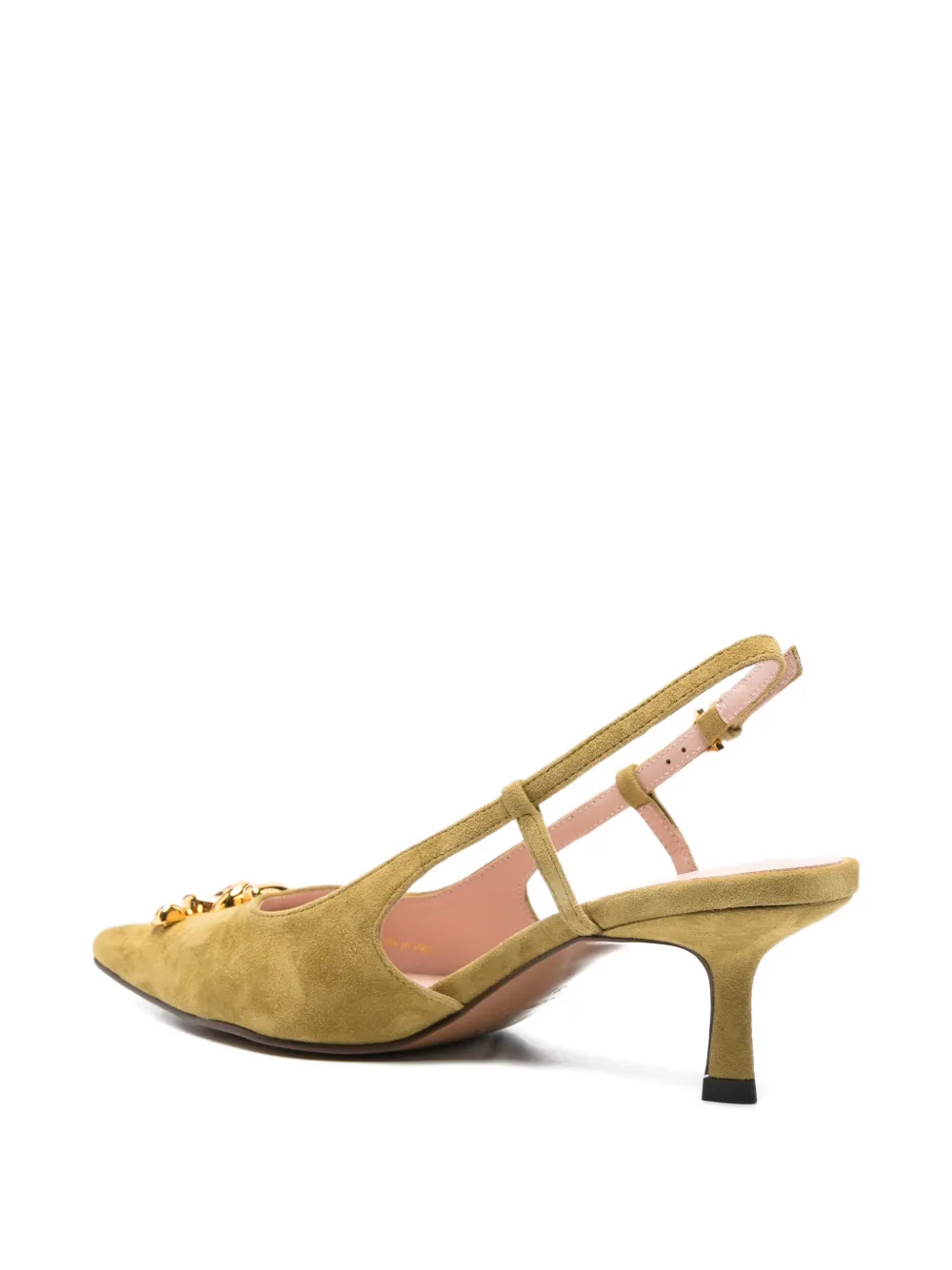 Coccinelle Pumps met gesp en puntige neus Groen