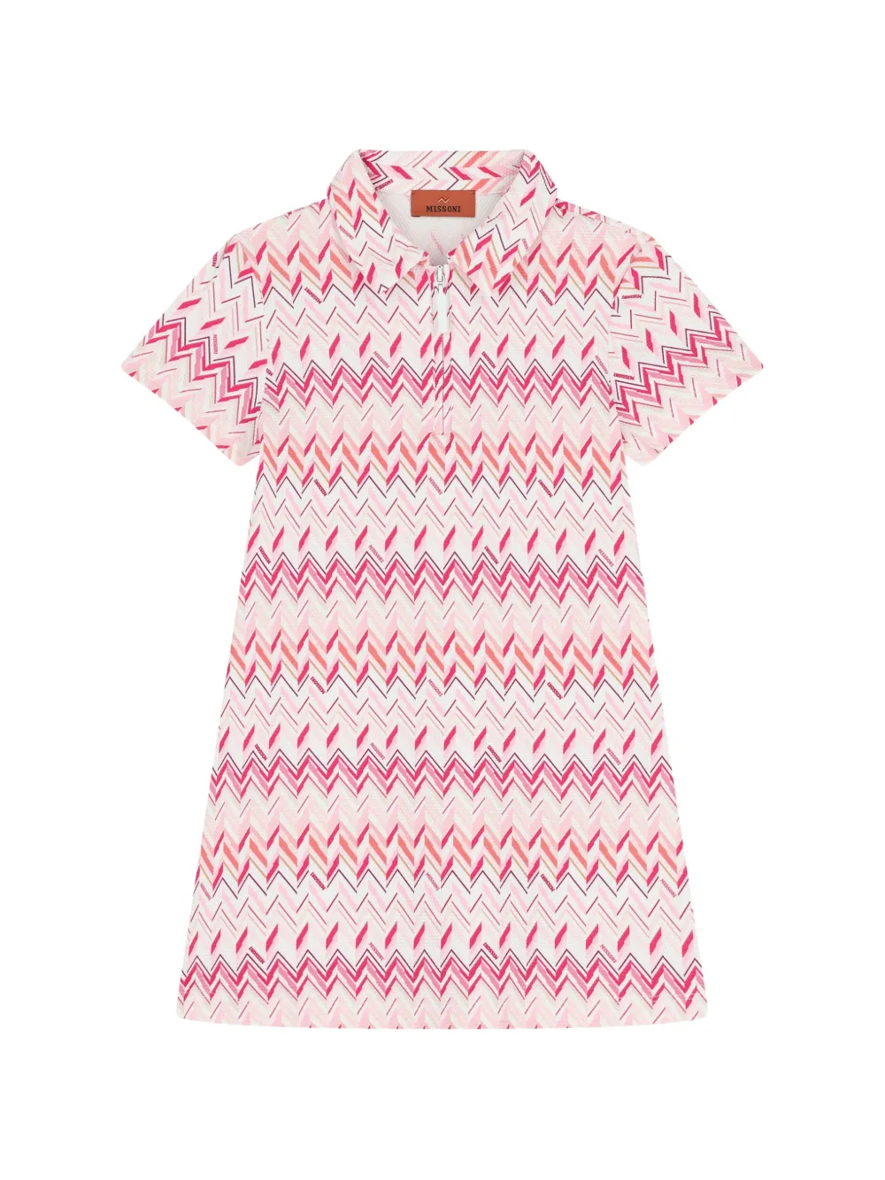 Missoni Kids zigzag-patterned dress - Bianco