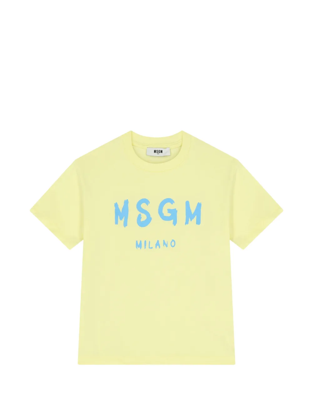 MSGM Kids logo-detail cotton T-shirt - Giallo