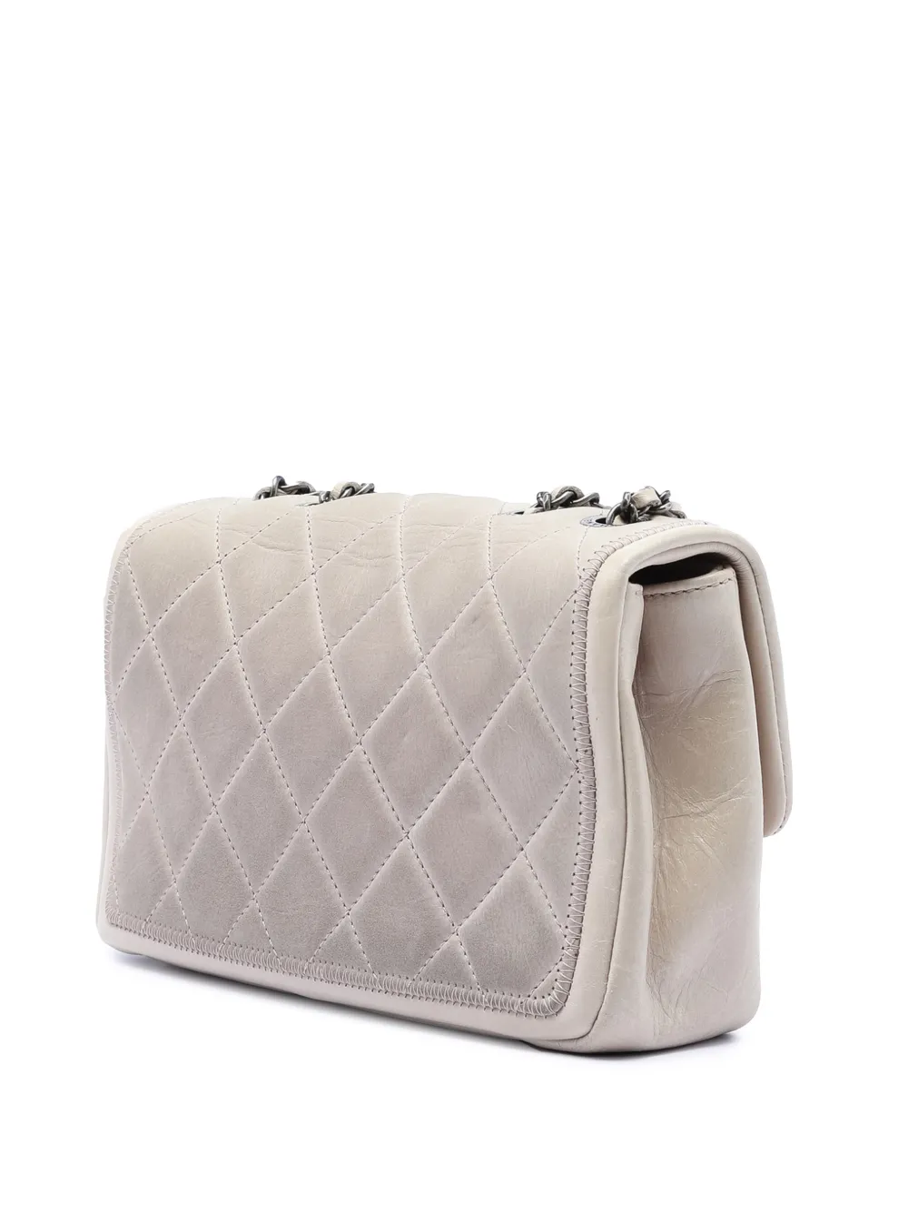 2014-2015 Small Quilted Calfskin Stitched Frame Flap Crossbody Bag
