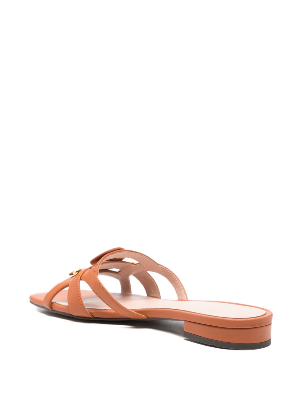 Coccinelle Sandalen met logodetail Bruin