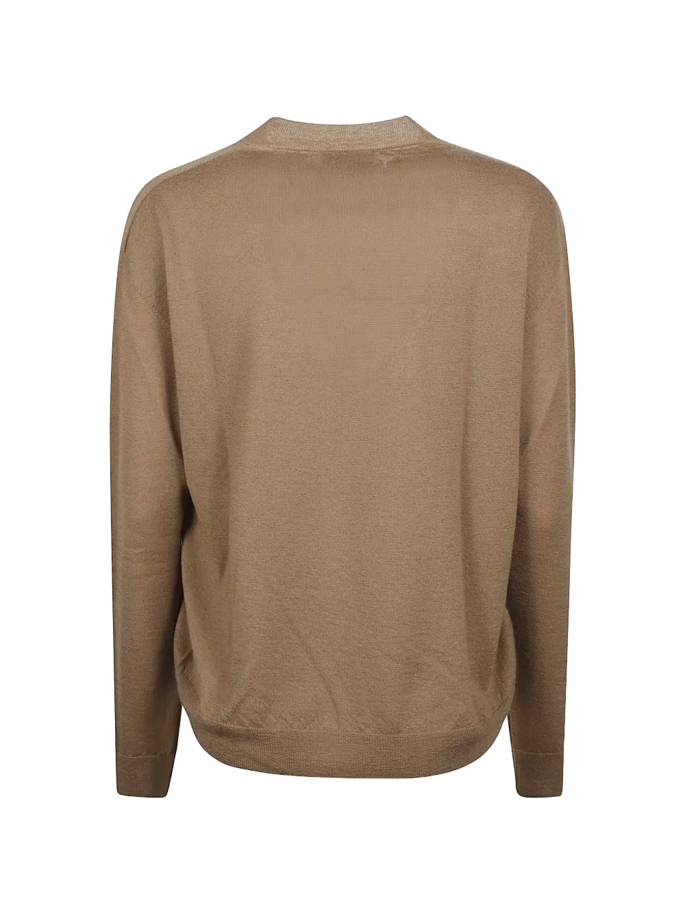  Wellness Cashmere V-neck Long-sleeve Knit Sweater - Brown 