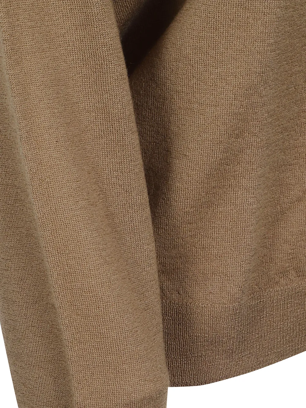 Wellness Cashmere V-neck Long-sleeve Knit Sweater - Brown 