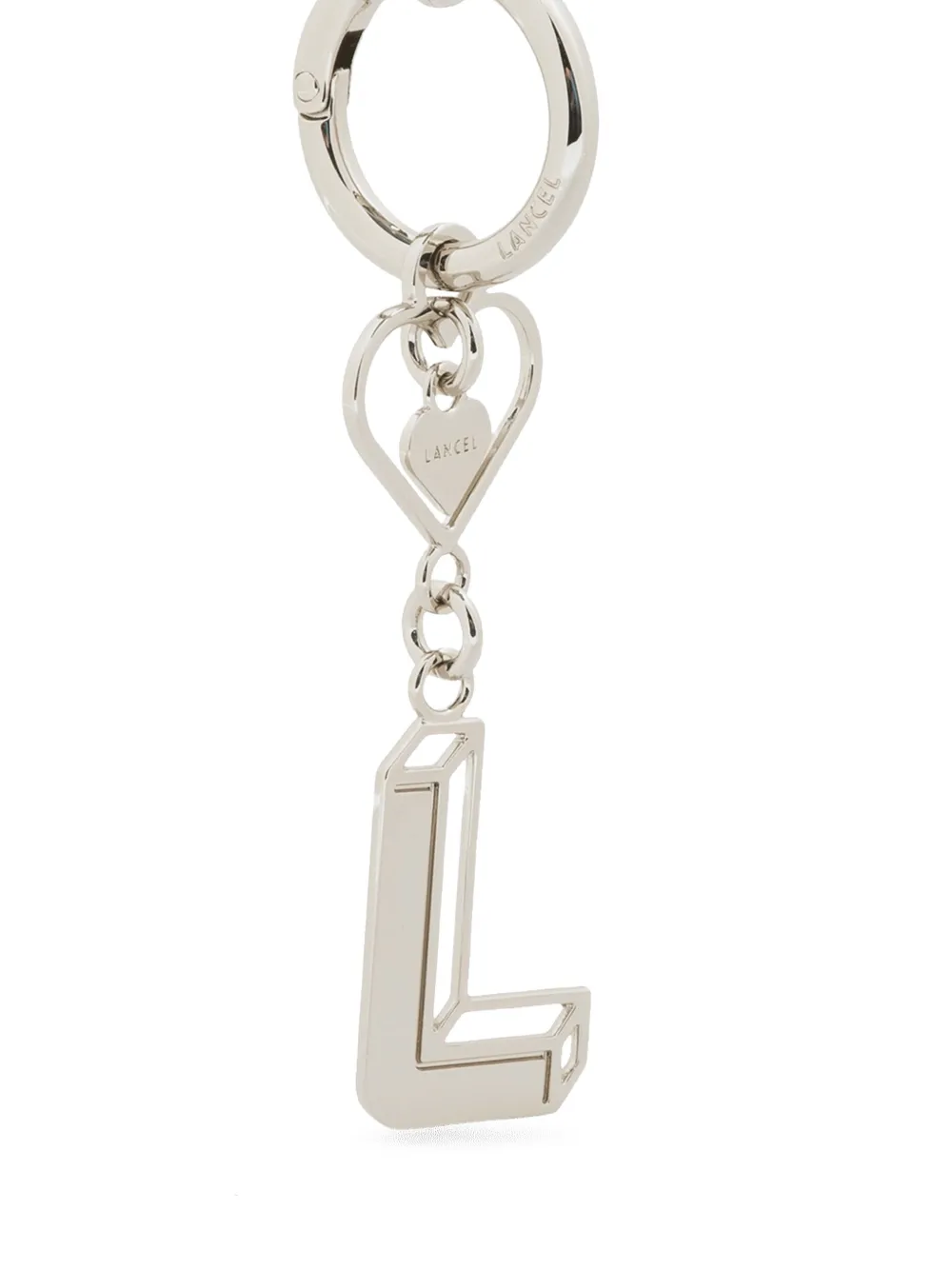  Lancel Letter-detail Keyring - Silver 