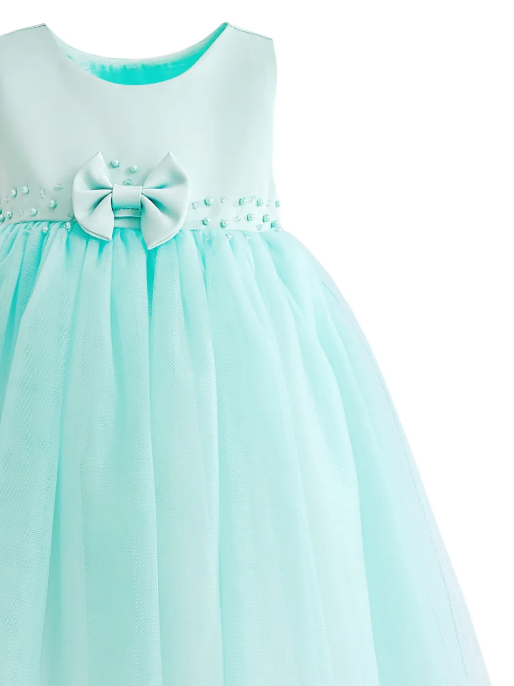  Tulleen Ovarelle Bow-detail Gown - Blue 