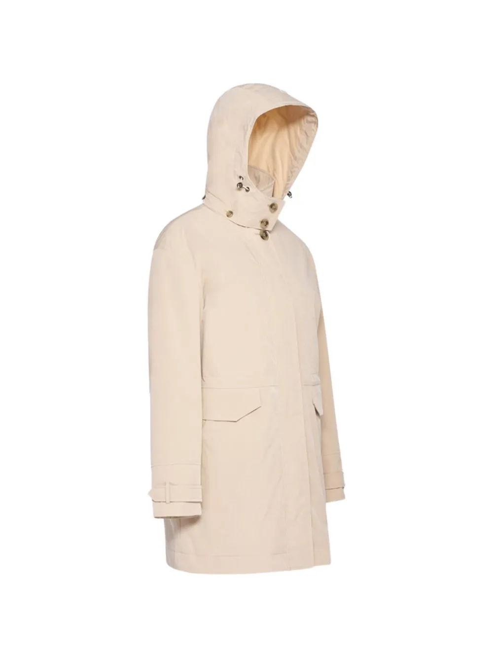  Geox Mantinea Hooded Buttoned Jacket - Neutrals 