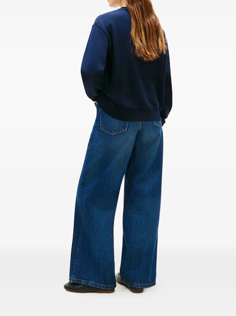  Tommy Hilfiger Embroidery Crew-neck Sweatshirt - Blue 
