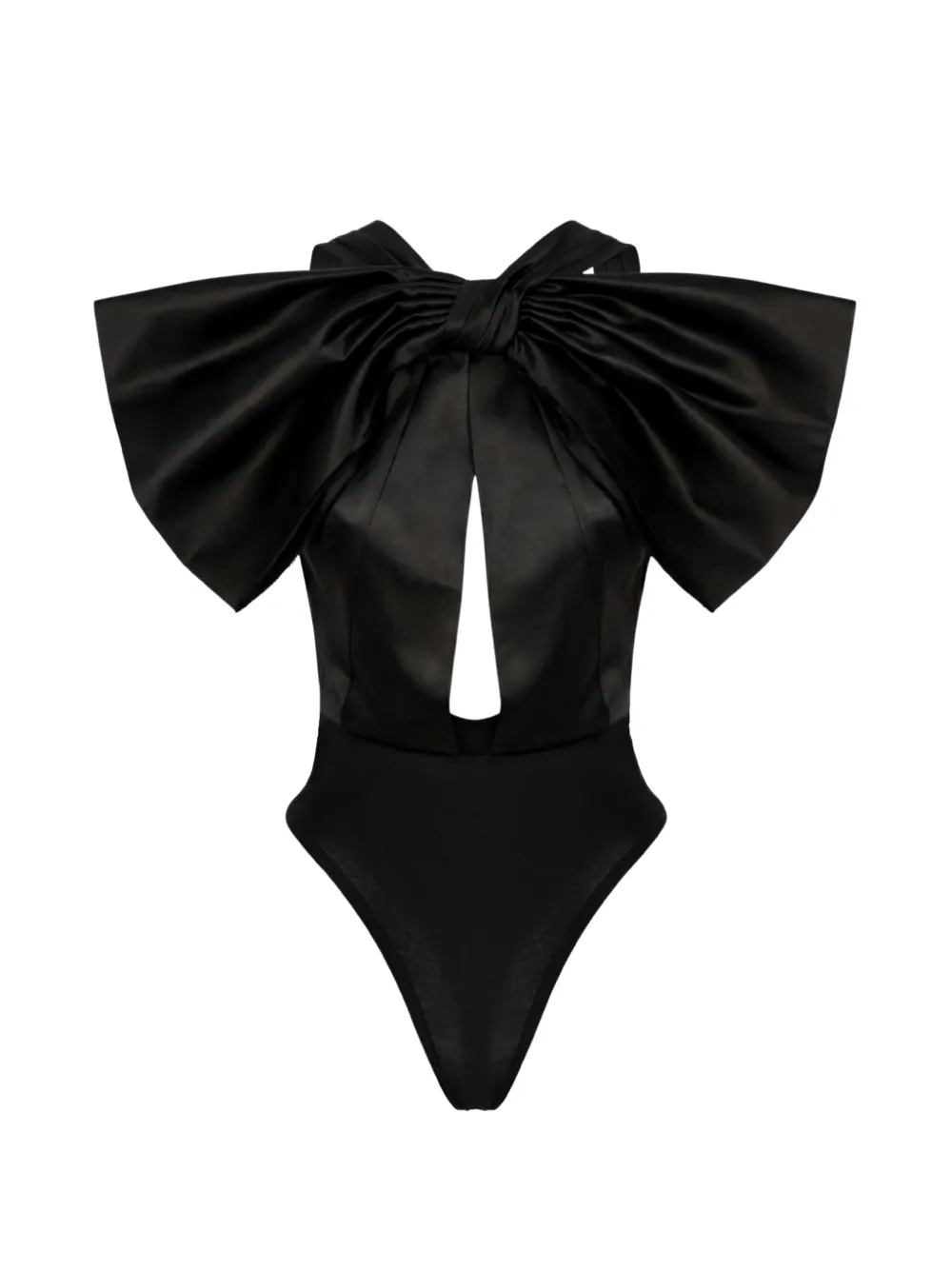 Alchemy x Lia Aram bow-detail bodysuit - Nero