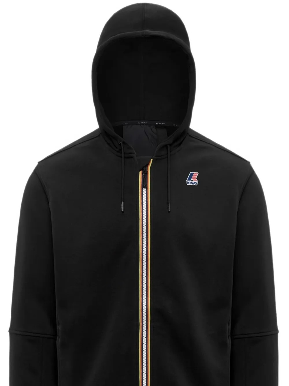 K-Way Prosper jack met capuchon en logo-patch Zwart
