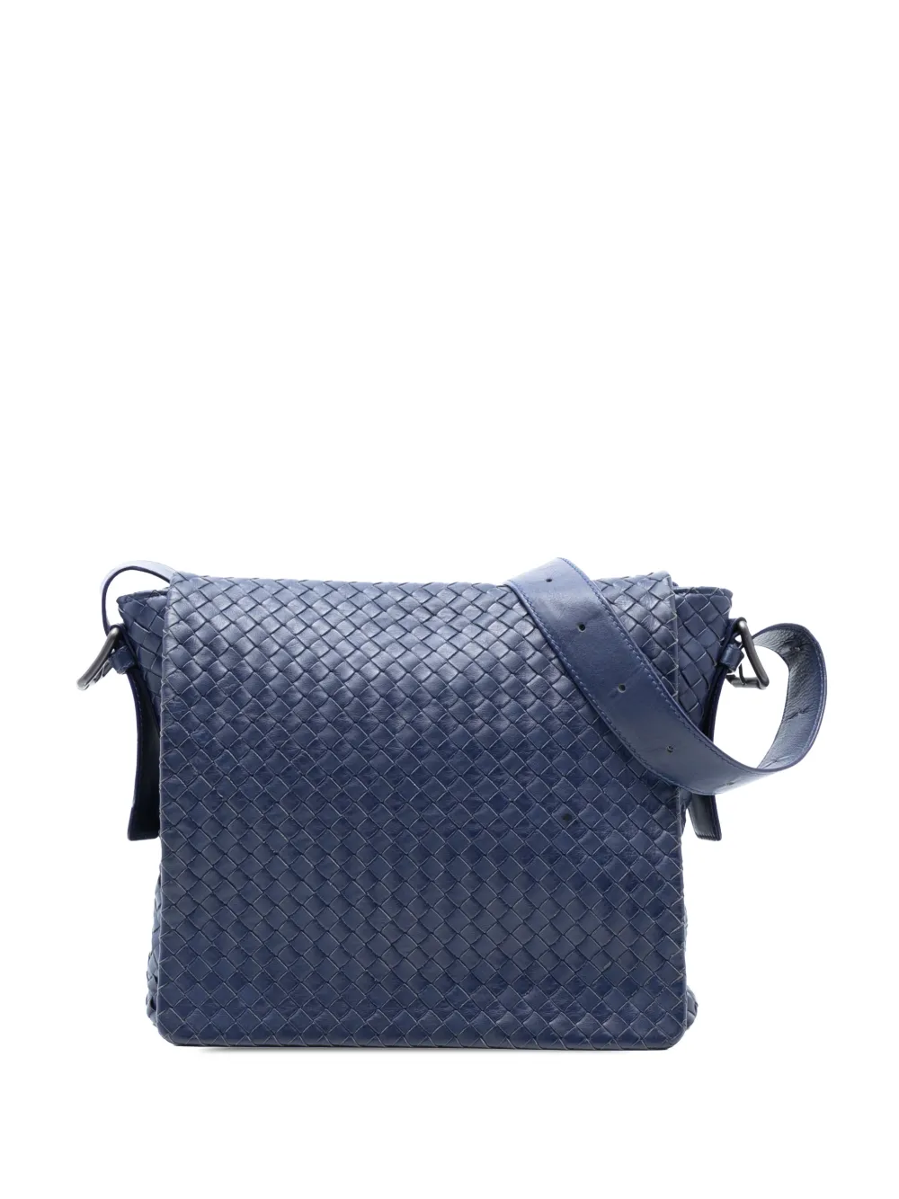 Bottega Veneta Pre-Owned 2011 Nappa Intrecciato Flap crossbody bag - Blu