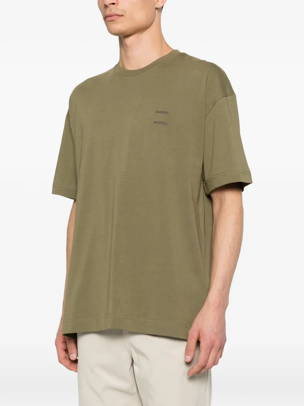  Samsoe Samsoe Joel Logo Short-sleeve T-shirt - Green 
