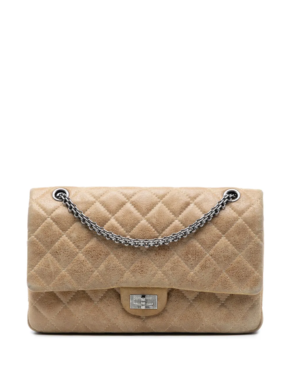 CHANEL Pre-Owned 2014 Reissue 2.55 Aged Metallic Calfskin Double Flap 227 shoulder bag - Marrone