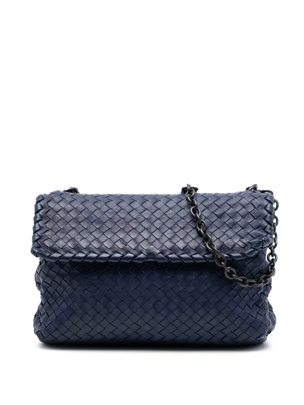 Bottega Veneta Pre-Owned 2012-2025 Medium Nappa Intrecciato Olimpia shoulder bag - Blu