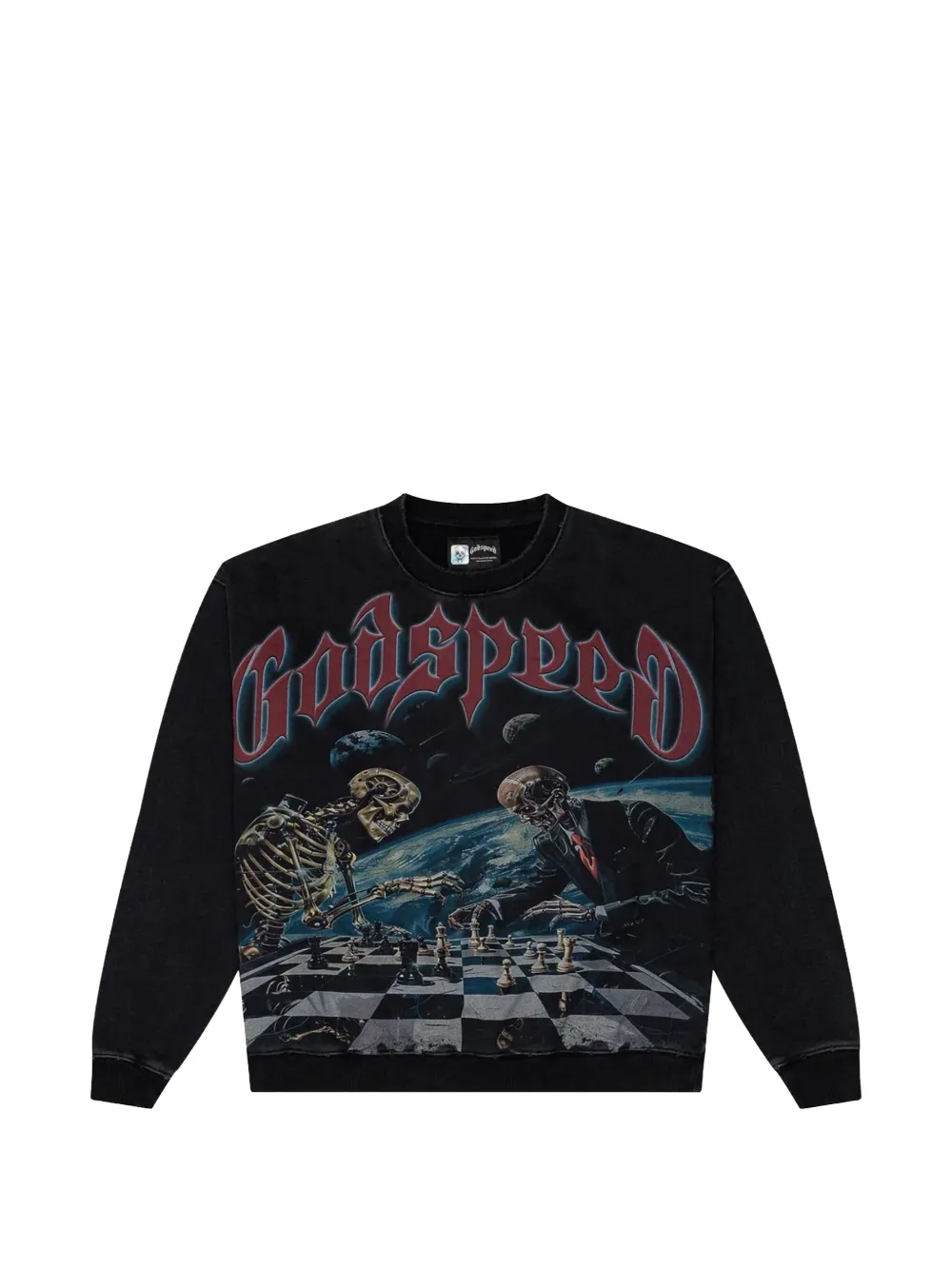 GODSPEED Checkmate crew-neck sweatshirt - Nero