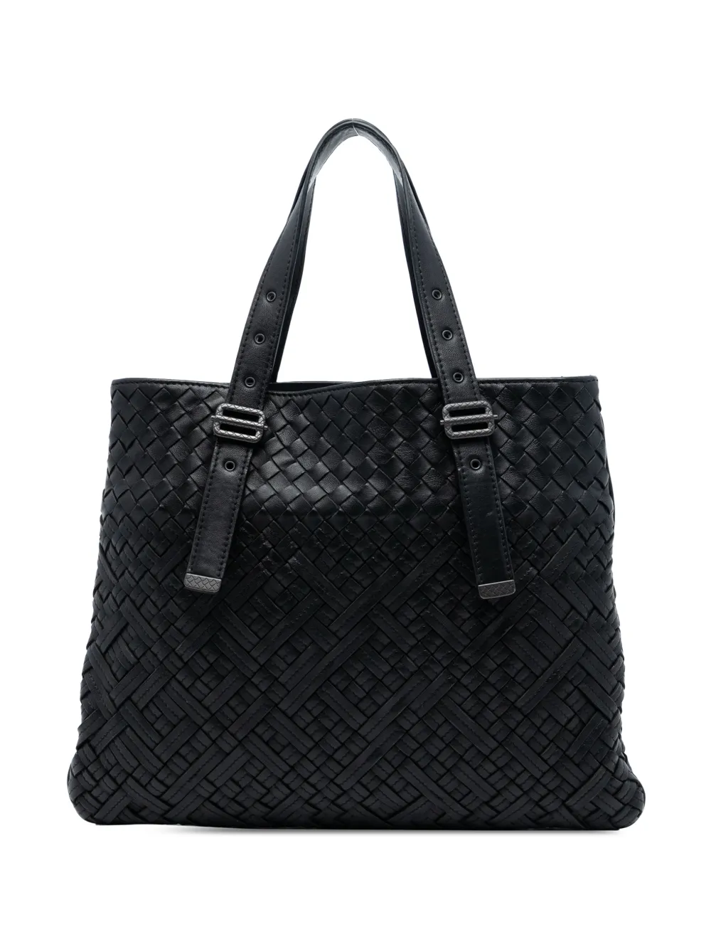 Bottega Veneta Pre-Owned 2012-2025 Nappa Intrecciato Belted Flat tote bag - Nero