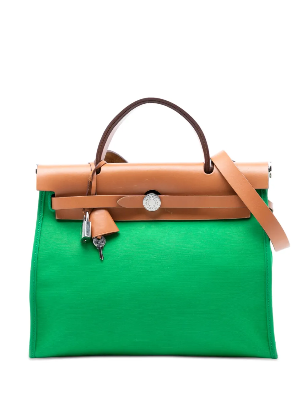 Hermès Pre-Owned 2014 Toile Herbag Zip 31 satchel - Green