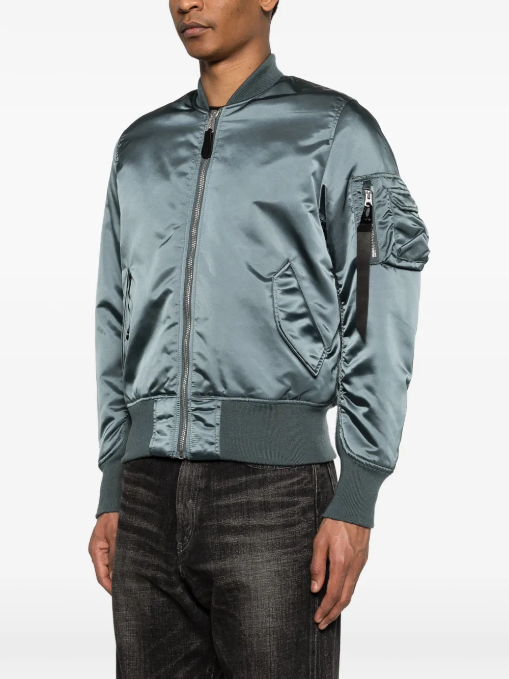  Alpha Industries Reversible Bomber Jacket - Blue 