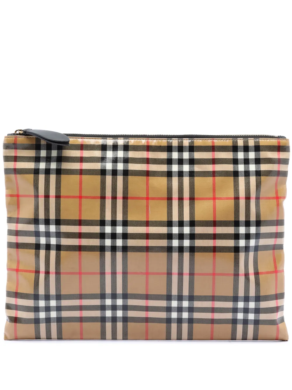 Burberry Pre-Owned 2000-2017 House Check Coated Canvas clutch bag - Brown