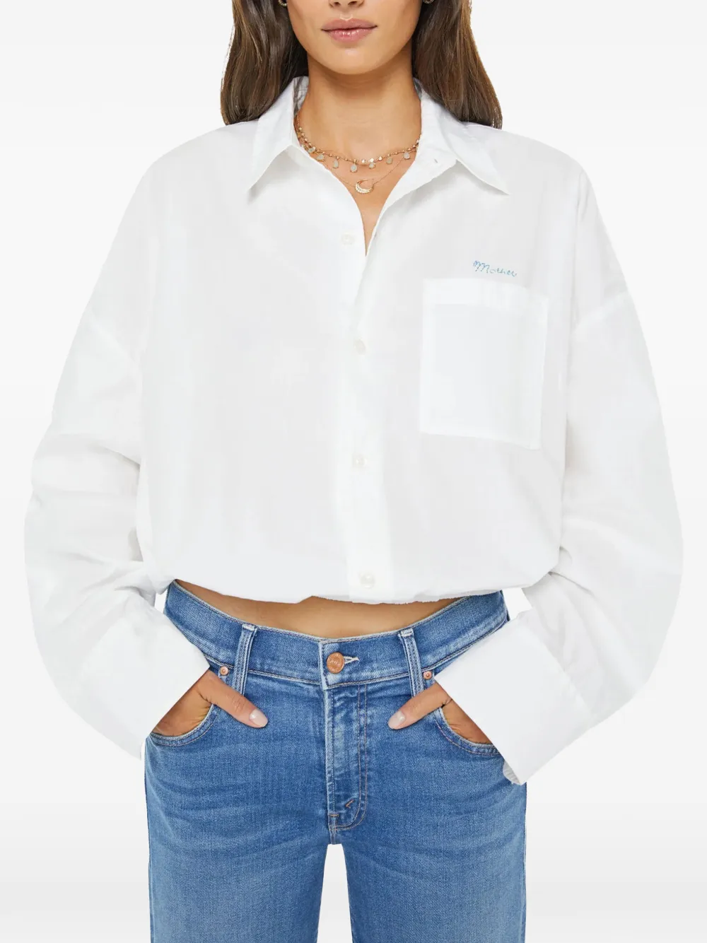  Mother Scrunchie Frenchie Shirt - White 