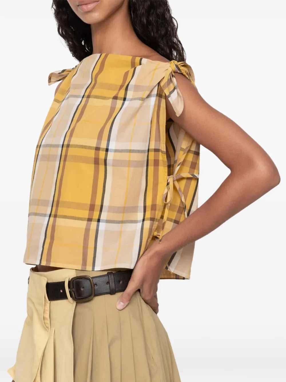  Sea Copeland Plaid Top - Yellow 