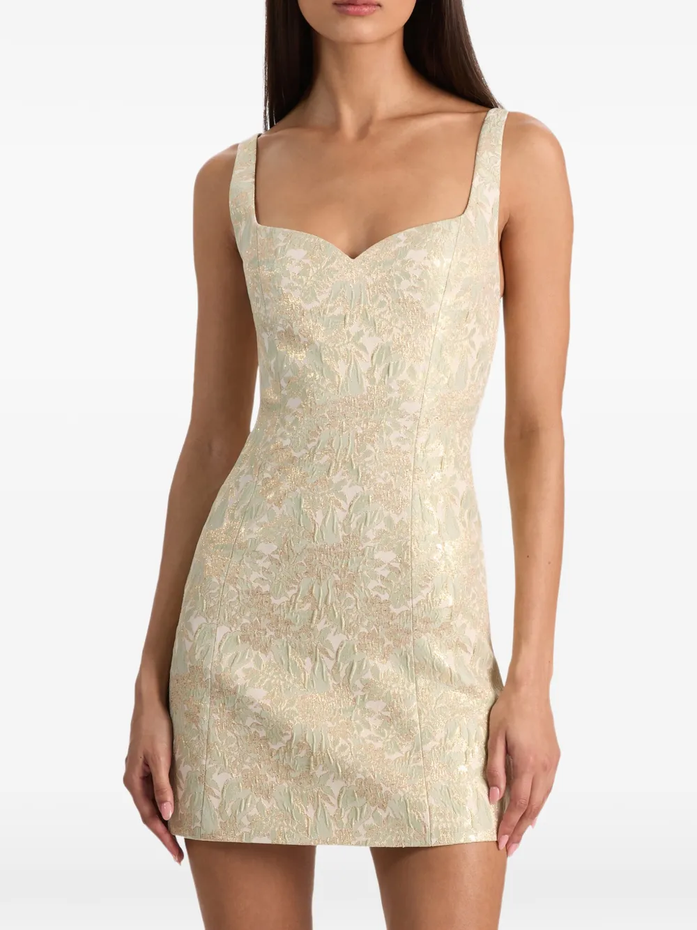 alice + olivia Eve mini-jurk met sweetheart bloemen Groen