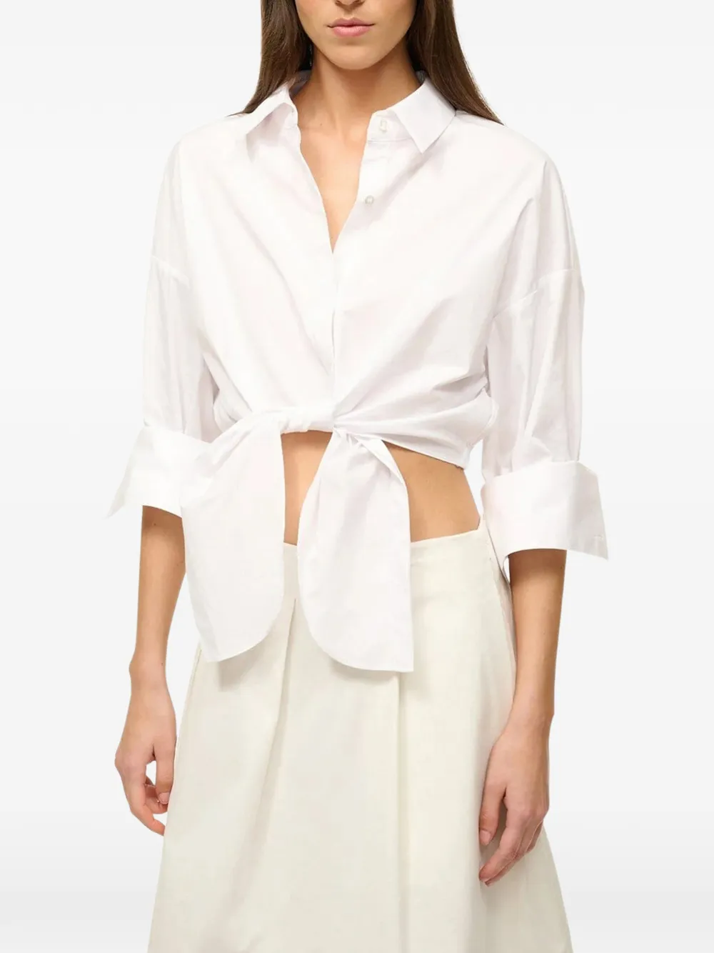  Staud Lisa Crop Top - White 