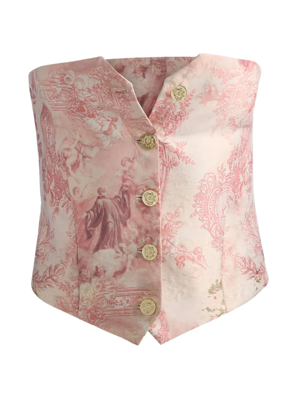 alice + olivia Kelcey strapless waistcoat - Rosa