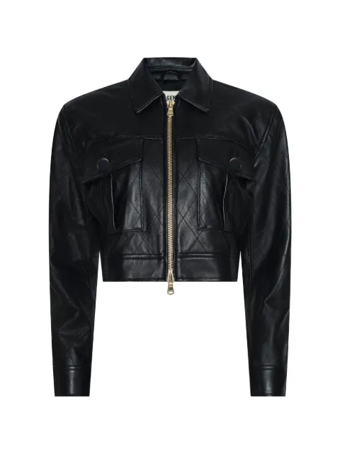 L'Agence Micah oversized leather jacket