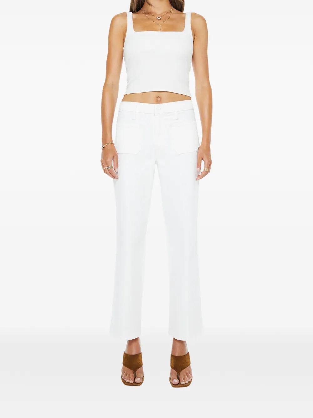  Mother Mid-rise Jeans - White 