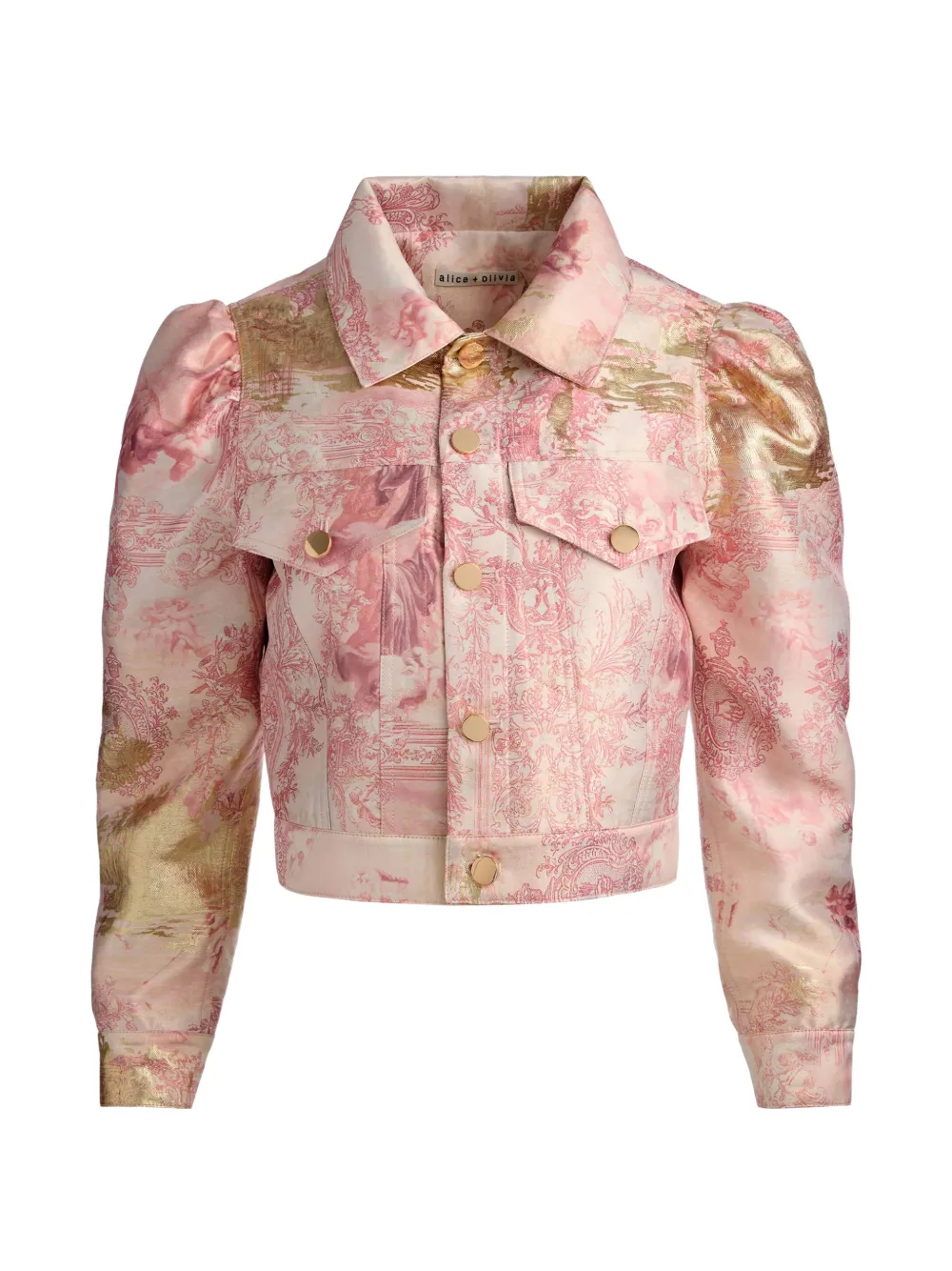 alice + olivia Lana puff-sleeve jacket - Rosa