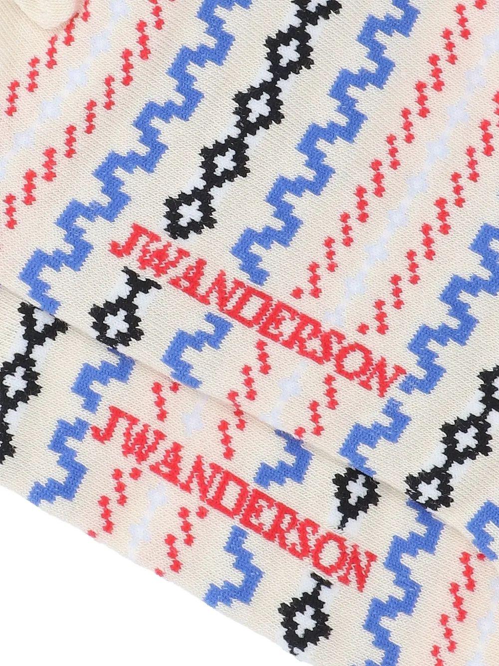  Jw Anderson Intarsia-knit Socks - Neutrals 