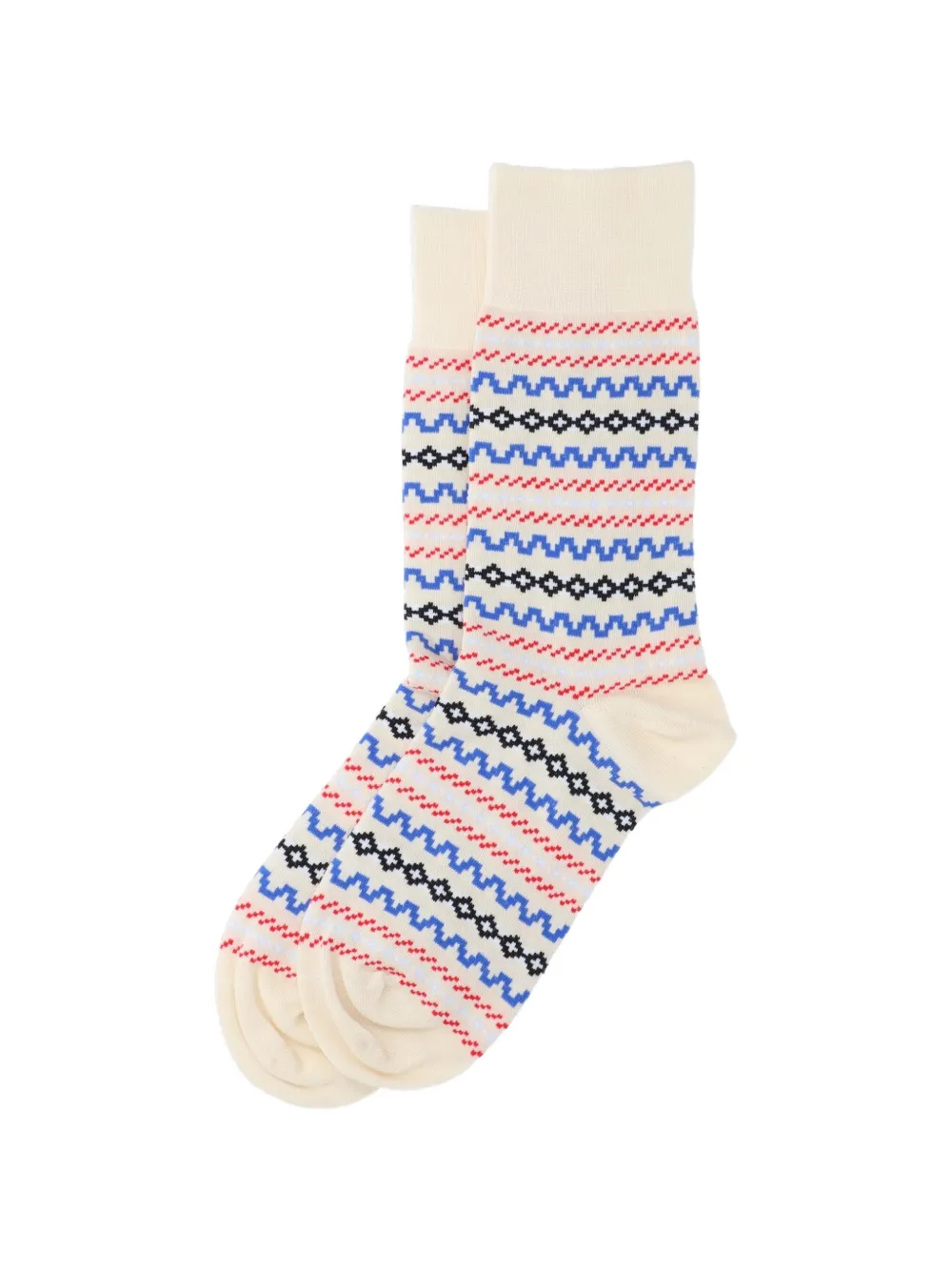  Jw Anderson Intarsia-knit Socks - Neutrals 