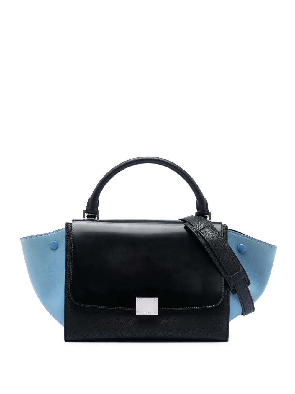 Celine Pre-Owned 2016 Small Bicolor Leather Trapeze satchel - Blu