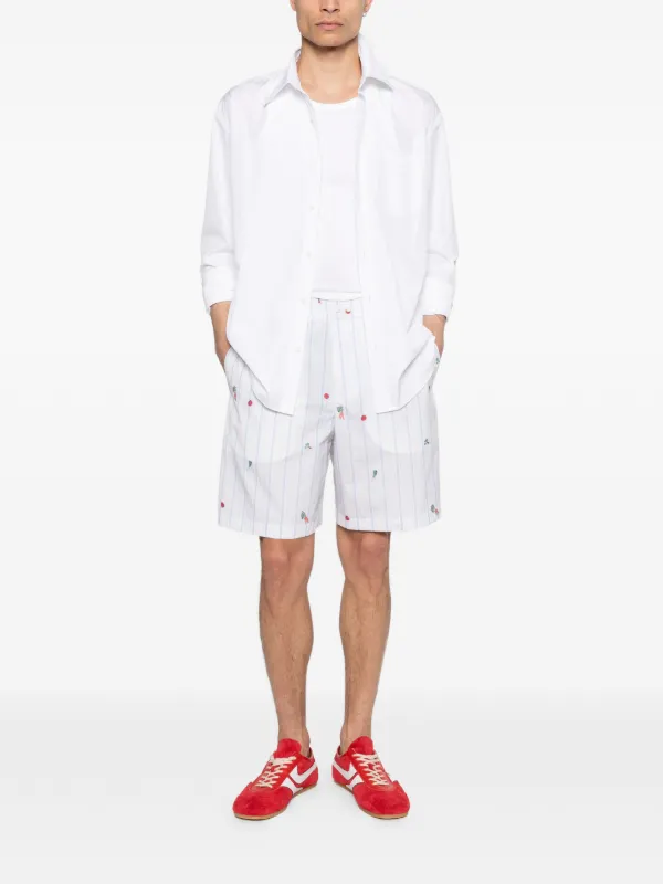 Jacquemus The Caleçon ストライプ ショートパンツ | ホワイト 